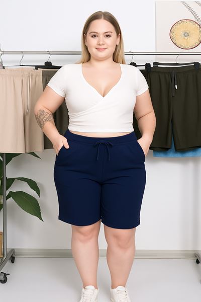 Immagine di CURVY GIRL SUPER BIG NAVY BLUE SHORTS